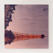 Eiffel Tower - Paris Retro Style - 20x20 - 676 pcs Legpuzzel (Horizontaal)