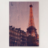 Eiffel Tower -Paris Retro Style - 20x30 - 1.014 pc Legpuzzel (Verticaal)