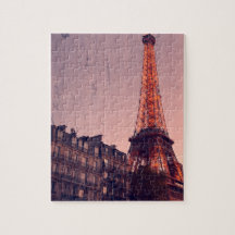 Eiffel Tower - Paris Retro Style - 8 x 10 - 110 pc