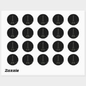 Eiffel Tower Paris Ronde Sticker (Vel)