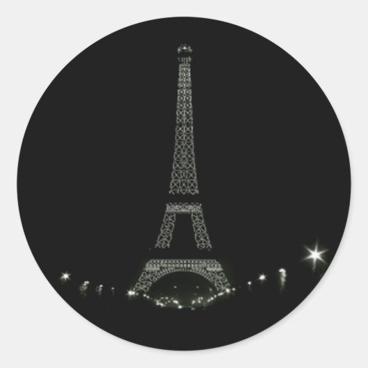 Eiffel Tower Paris Ronde Sticker (Voorkant)