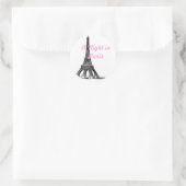 Eiffel Tower Paris Ronde Sticker (Tas)
