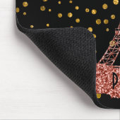 Eiffel Tower Paris | Roos Gold Glam Confetti Stipp Muismat (Hoek)