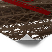 Eiffel Tower Paris Sepia Poster (Hoek)