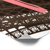 Eiffel Tower Paris Sepia Poster (Hoek)