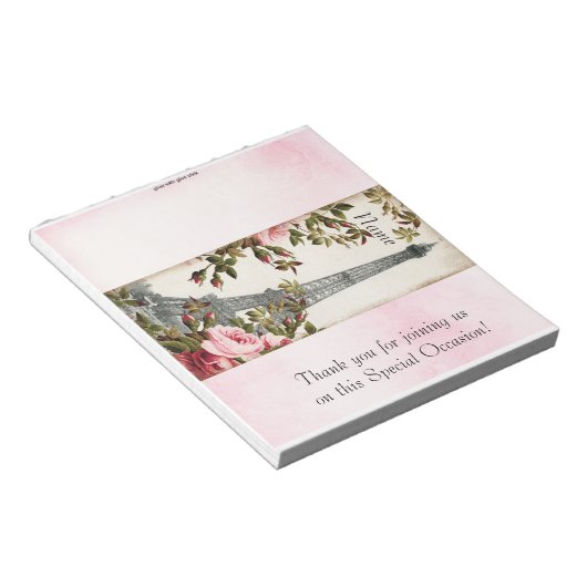 Eiffel Tower Paris Snoep Bar Wrapper Party Favor Notitieblok (Schuin)