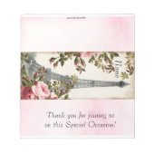 Eiffel Tower Paris Snoep Bar Wrapper Party Favor Notitieblok (Voorkant)