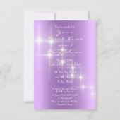 Eiffel Tower Paris Sparkly Stars Paars Diamond Kaart (Achterkant)