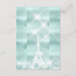 Eiffel Tower Paris Sparkly Stars Tiffany Diamond Kaart