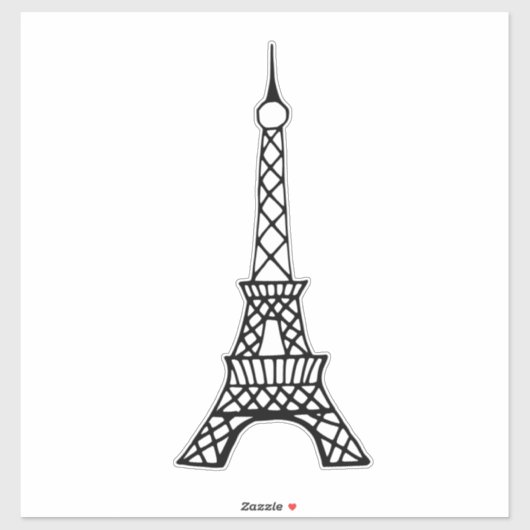 Eiffel Tower Paris Sticker (Vel)