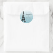 Eiffel Tower Paris-stickers Ronde Sticker (Tas)
