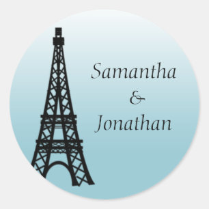 Eiffel Tower Paris-stickers Ronde Sticker