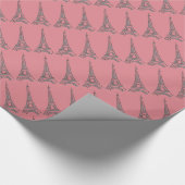 Eiffel Tower Paris Theme Party Wrapping Paper Cadeaupapier (Hoek)