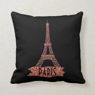 Eiffel Tower Paris Trendy Roos Gold Glitter Girly Kussen