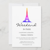Eiffel Tower Paris | Uitnodiging Weekend Getaway (Voorkant)