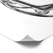 Eiffel Tower Paris Waterverf Victoriaans grens Poster (Hoek)