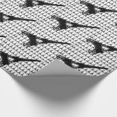 Eiffel Tower Paris zwart-wit Cadeaupapier (Hoek)