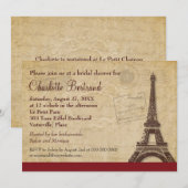 Eiffel Tower Parisian Vrijgezellenfeest Kaart (Voorkant / Achterkant)