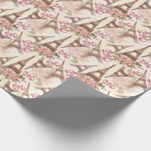 Eiffel Tower Pattern Cadeaupapier (Hoek)