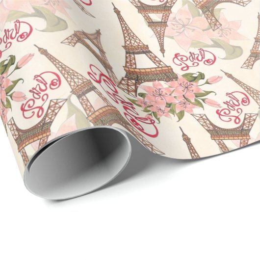 Eiffel Tower Pattern Cadeaupapier (Rol Hoek)