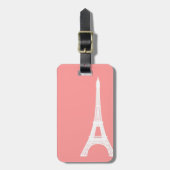 Eiffel Tower Pink Bagagelabel (Voorkant verticaal)