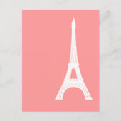 Eiffel Tower Pink Briefkaart (Voorkant)