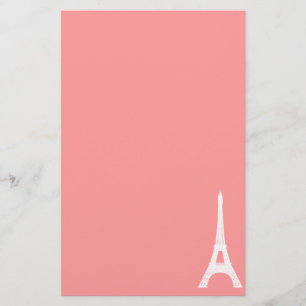 Eiffel Tower Pink Briefpapier