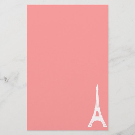 Eiffel Tower Pink Briefpapier (Voorkant)