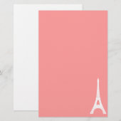 Eiffel Tower Pink Briefpapier (Voorkant / Achterkant)