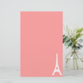 Eiffel Tower Pink Briefpapier (Staand voorkant)