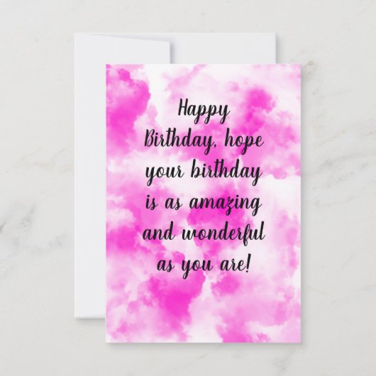 Eiffel Tower Pink Happy Birthday Post Kaart (Achterkant)