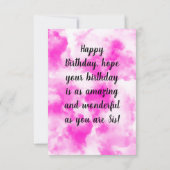 Eiffel Tower Pink Happy Birthday Post Kaart (Achterkant)