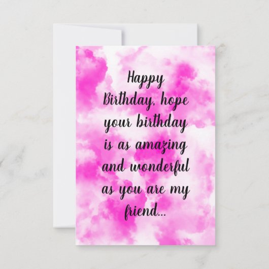 Eiffel Tower Pink Happy Birthday Post Kaart (Achterkant)