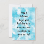 Eiffel Tower Pink Happy Birthday Zuster Bedankkaart (Achterkant)