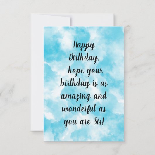 Eiffel Tower Pink Happy Birthday Zuster Bedankkaart (Achterkant)