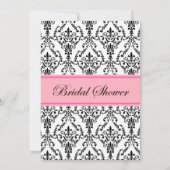 Eiffel Tower Pink Paris Bridal Shower Kaart (Achterkant)