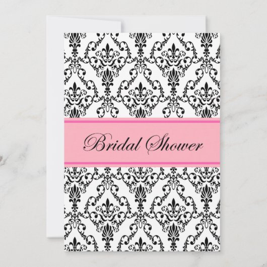 Eiffel Tower Pink Paris Bridal Shower Kaart (Achterkant)