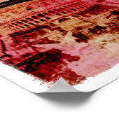 Eiffel Tower Pink Sunset  stijl Poster (Hoek)