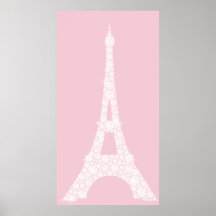 Eiffel Tower Pink White Swarovski Crystals Paris