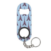 Eiffel Tower Pointillism sky grasflesopener Mini Flessenopener (Achterkant)