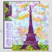 Eiffel Tower Pointillism Spring Landscape (Voorkant / Achterkant)