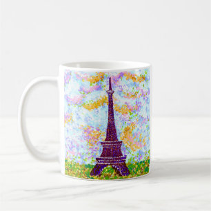 Eiffel Tower Pointillism Spring Landscape Koffiemok
