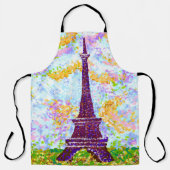 Eiffel Tower Pointillism Spring Landscape Schort (Voorkant)