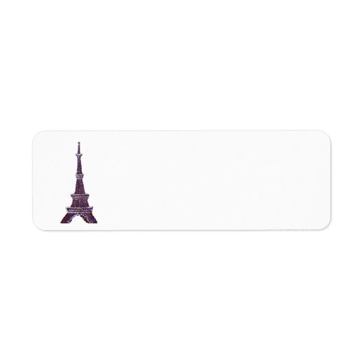 Eiffel Tower Pointillisme adresetiketten Etiket (Voorkant)