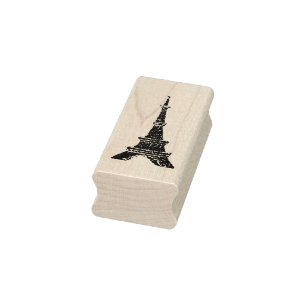 Eiffel Tower pointillisme rubberstempel