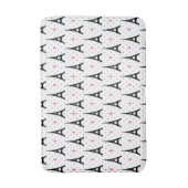Eiffel Tower Polka Dots & Hearts Pattern Badmat (Voorkant Verticaal)