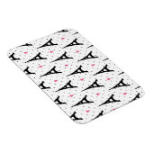 Eiffel Tower Polka Dots & Hearts Pattern Magneet (Rechterzijde)