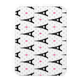 Eiffel Tower Polka Dots & Hearts Pattern Magneet (Verticaal)
