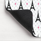 Eiffel Tower Polka Dots & Hearts Pattern Muismat (Hoek)