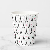 Eiffel Tower Polka Dots & Hearts Pattern Papieren Bekers (Voorkant)